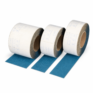 ROLLO DE LIJA EN TIRAS HOJALATERO AZUL